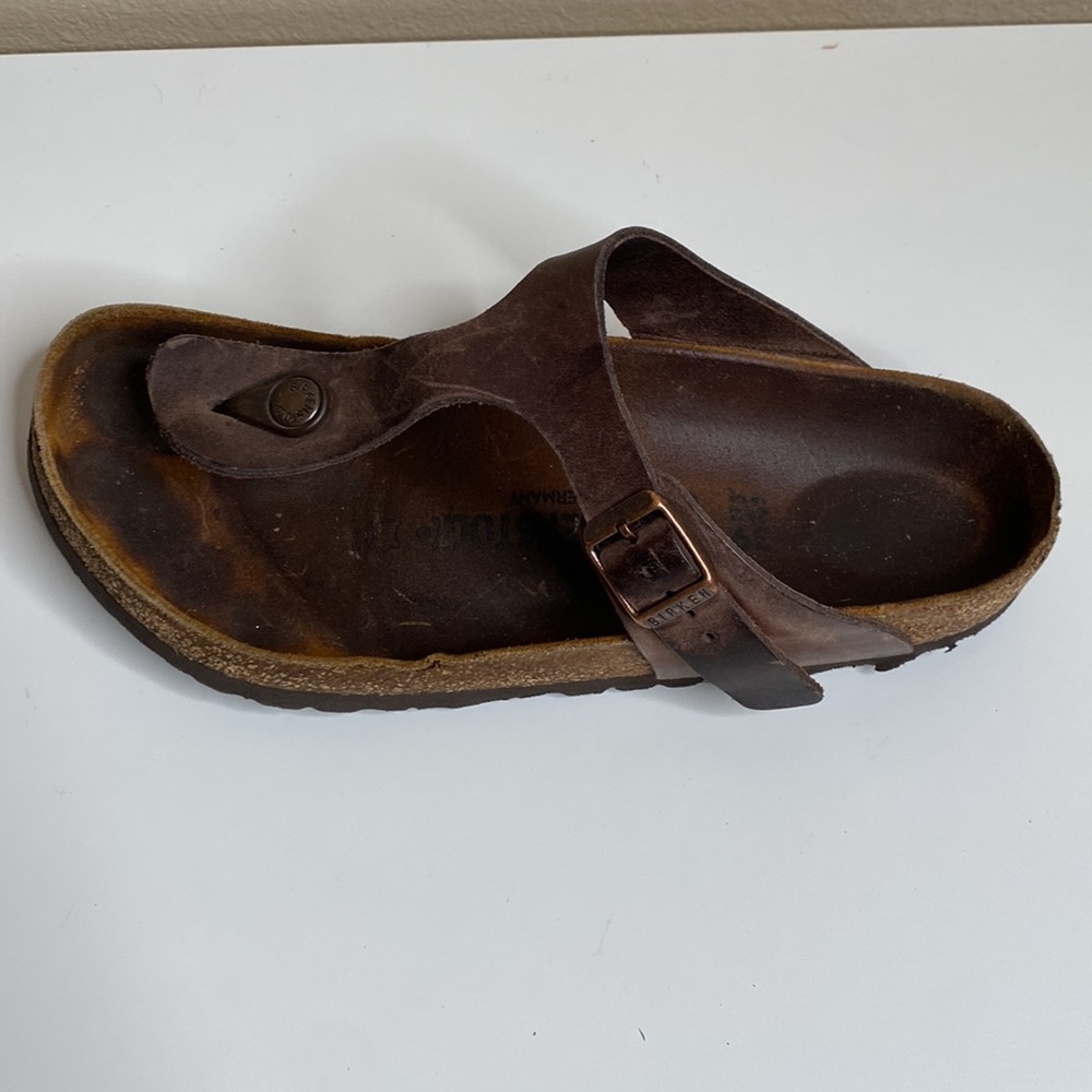 Birkenstock Brown Leather Gizeh size 39 - Picture 5 of 6